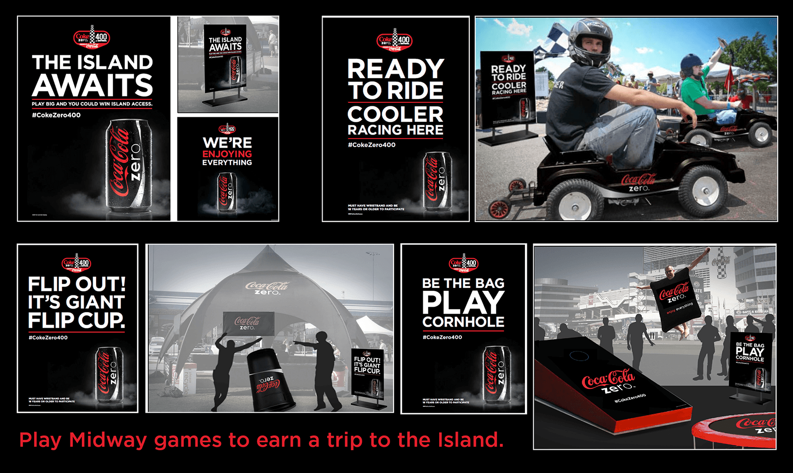 Coke Zero NASCAR experiential game renderings