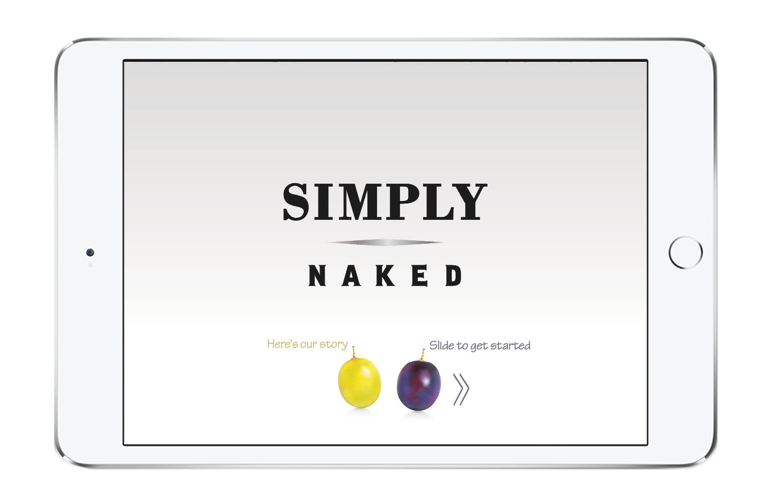 Simply Naked wine digital experience frame