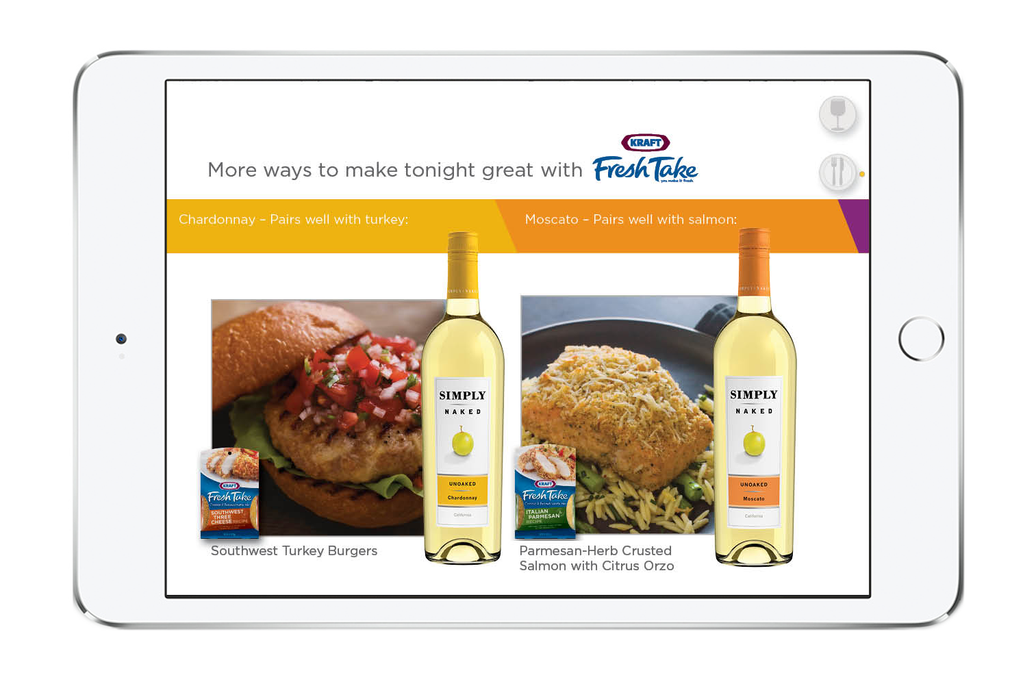 Simply Naked wine digital experience frame