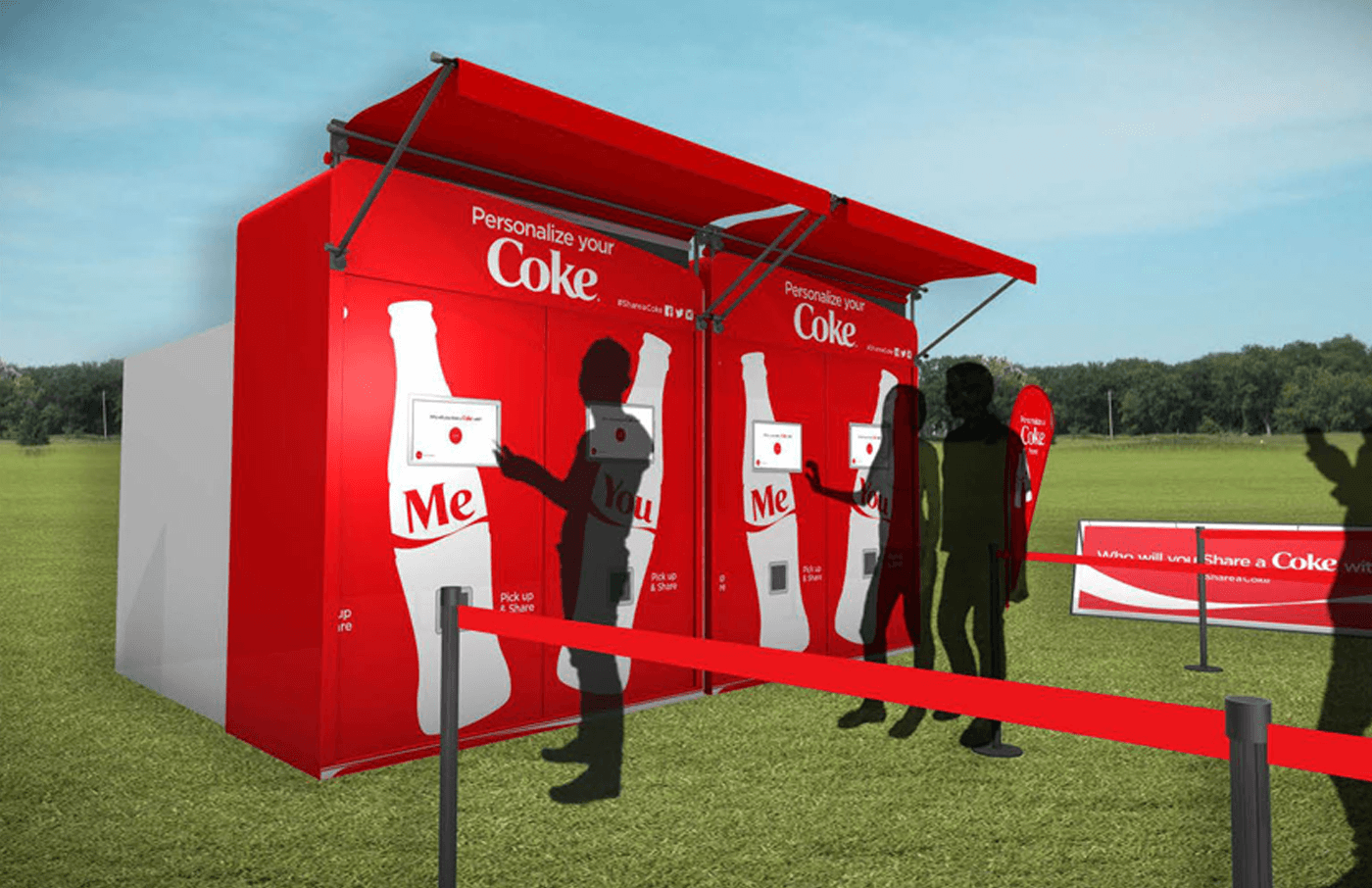 Share a Coke kiosk rendering