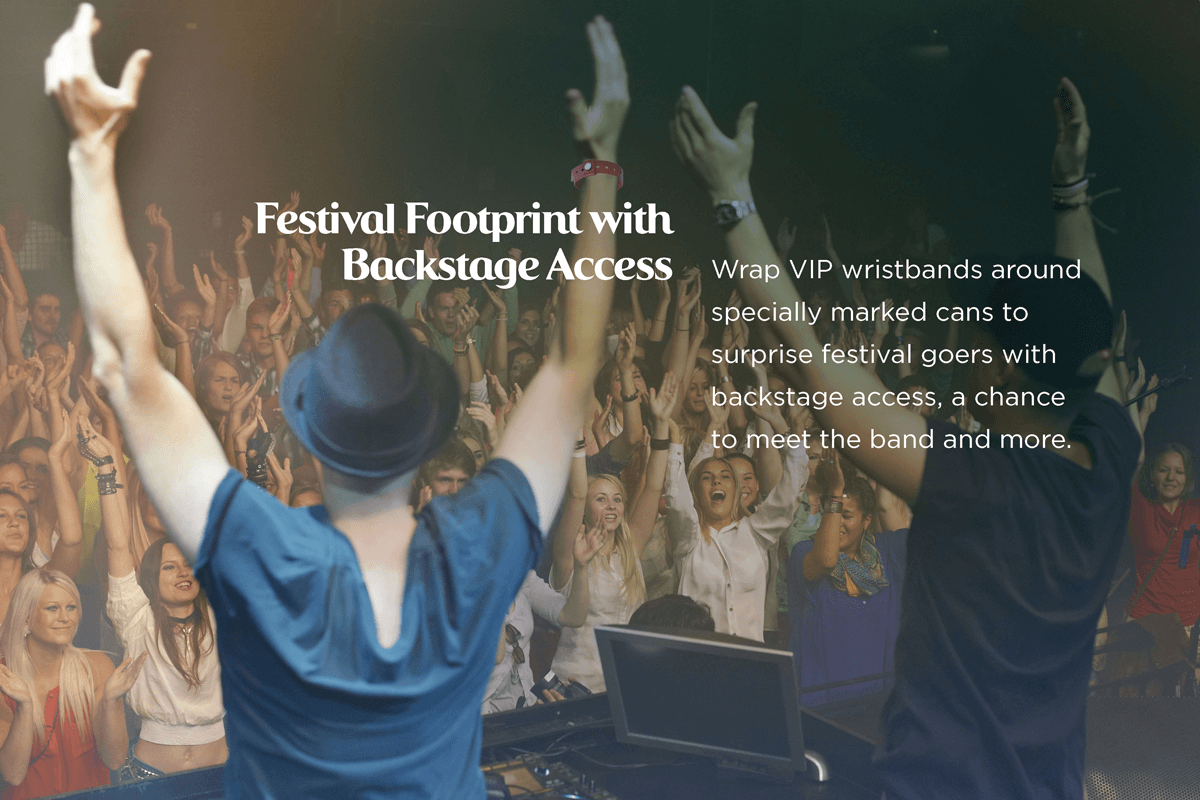 Share a Coke concept image - At festivals