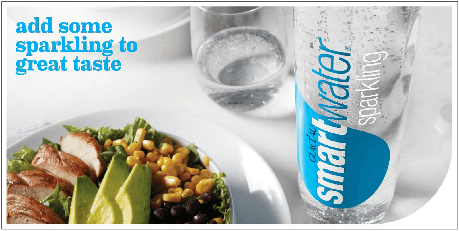 smartwater with salad POS
