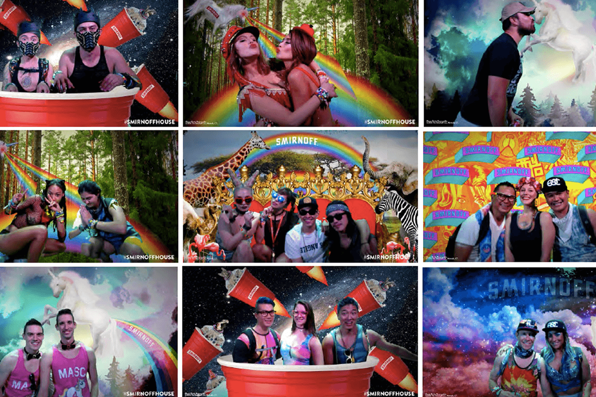 Smirnoff House: photobooth photos