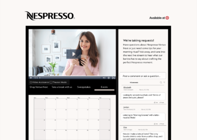 Nespresso Livestream calendar
