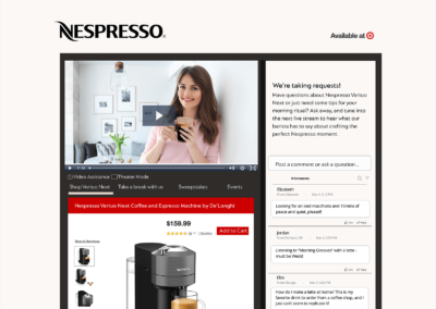 Nespresso Livestream microsite