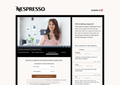 Nespresso Livestream sweepstakes