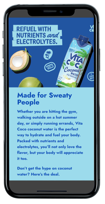 BJ's club -Vitacoco mobile site