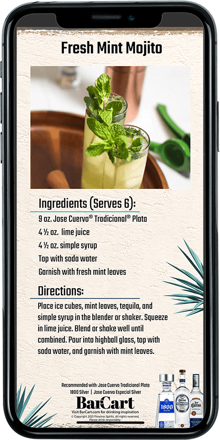 Tequila advisor recipe card