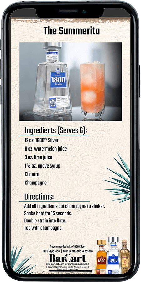 Tequila advisor recipe card