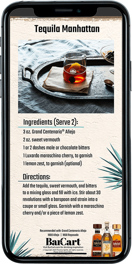 Tequila advisor recipe card