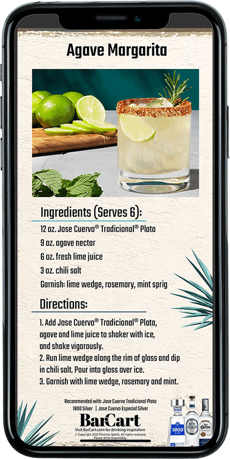 Tequila advisor recipe card