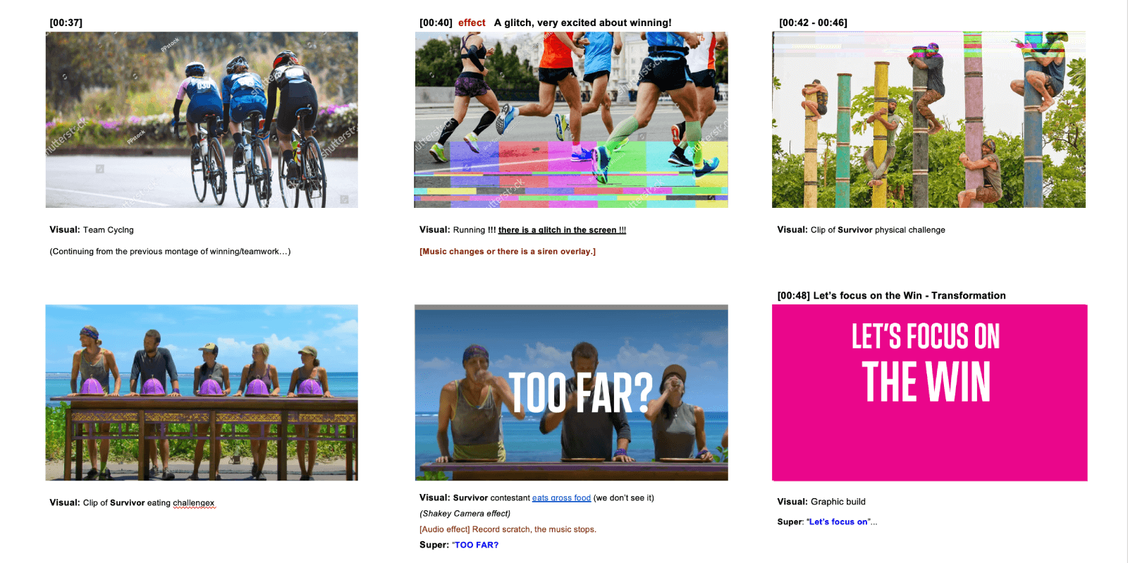 corporate event video storyboard<br />