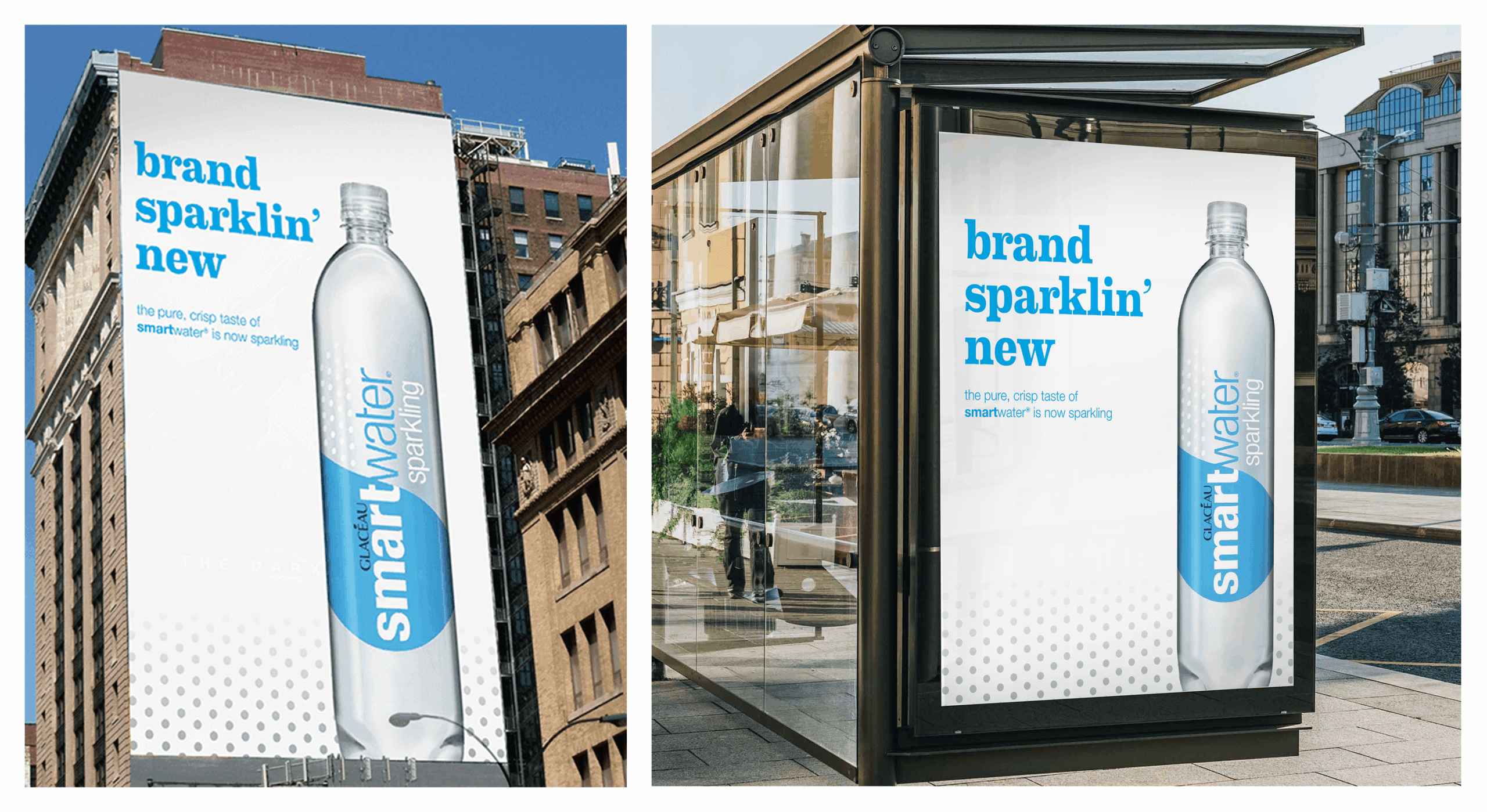 smartwater sparkling integrated marketing OOH digital signage
