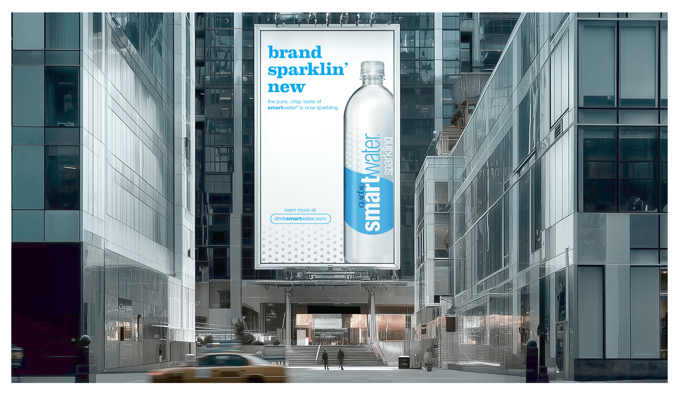 smartwater sparkling integrated marketing OOH signage